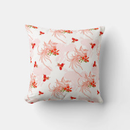 Phoenixvogel und Phoenix-Blume Nahtloses Muster Kissen