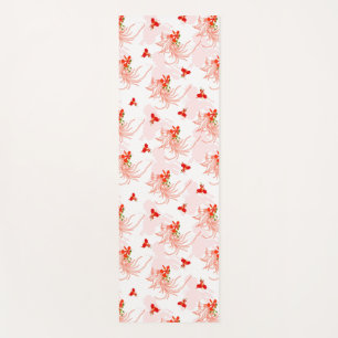 Phoenixvogel und Phoenix-Blume Nahtloses Muster Yogamatte