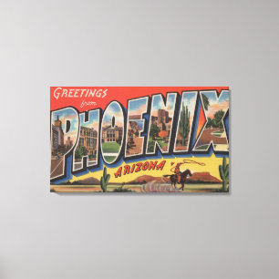 Phoeniz, Arizona - große Buchstabe-Szenen Leinwanddruck