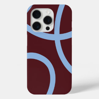 Phone Case – Blue Lines on Burgundy