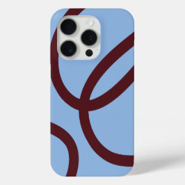 Phone Case – Burgundy Lines on Blue