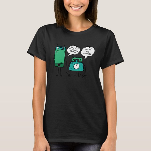 Phone Puns Jokes Spaß T-Shirt (Vorderseite)