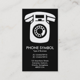 Phones Symbol - Schwarz (Platinum) Visitenkarte