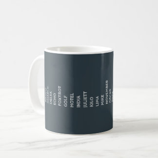 Phonetic Alphabet NATO A Z Signal Reference Kaffeetasse