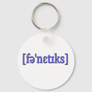 Phonetik in IPA. Blau Schlüsselanhänger