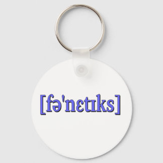 Phonetik in IPA. Blau Schlüsselanhänger