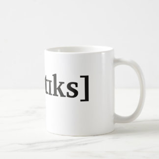 Phonetik in IPA. Schwarz Kaffeetasse