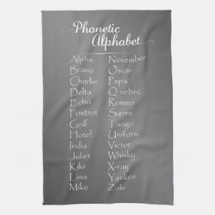 Phonetische Alphabet Lehrer Kadetten Ausbildung Re Handtuch