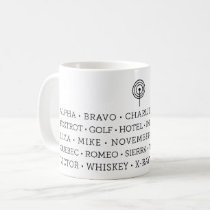 Phonetische Alphabet-Tasse Kaffeetasse