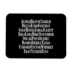 PHONETISCHES ALPHABET / CODEWORTE MAGNET