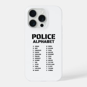 Phonetisches Alphabet Polizei iPhone 15 Pro Hülle