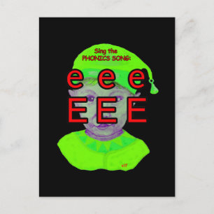 phonics postcard or flashcard postkarte