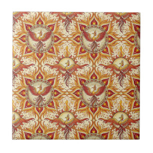 Phönix-Feuer-Mandala-Spirituelles-Design-Muster-Ku Fliese