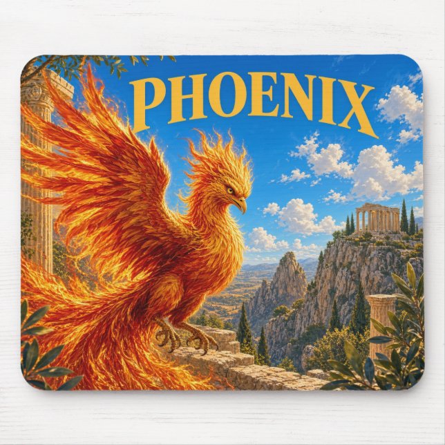 Phönix, Gothic Fantasy Monster Mousepad (Vorne)