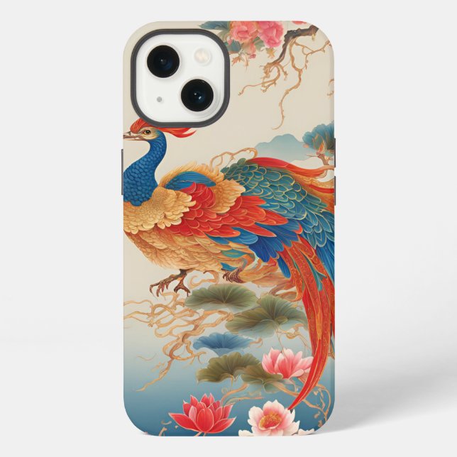 Phönix und Lotus iPhone Hülle (Rückseite)