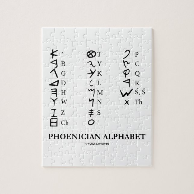 Phönizische Alphabet Alte Sprachsymbole (Vertikal)