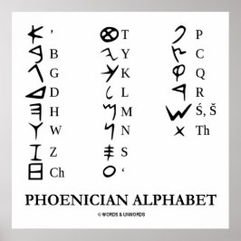Phönizische Alphabet (alte Sprachsymbole) Poster