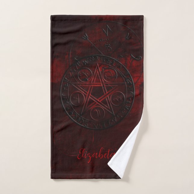 Phoques magiques noires gothiques (Serviette à main)