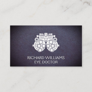 Phoropter   Augenarzt   Leder Visitenkarte