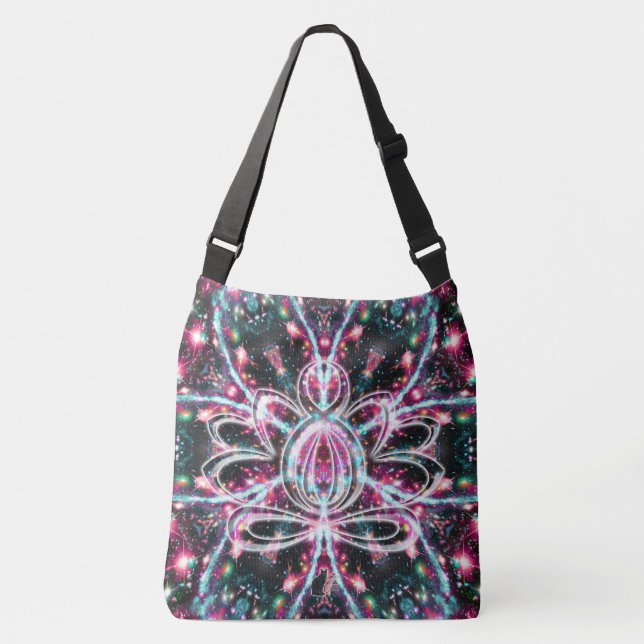 Phosphorescence Zen Lotus Tragetaschen Mit Langen Trägern (Vorderseite)