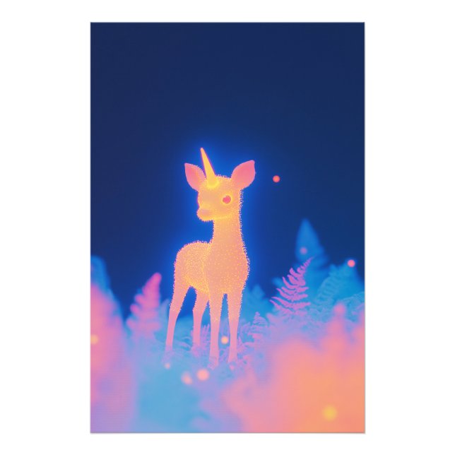 Phosphorescent Amber Fawnicorn Fotodruck (Vorne)