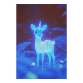 Phosphorescent Sapphire Fawnicorn Fotodruck
