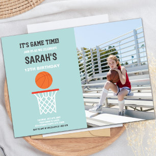 Phot Invitations de basket-ball Arrière - plan Gre