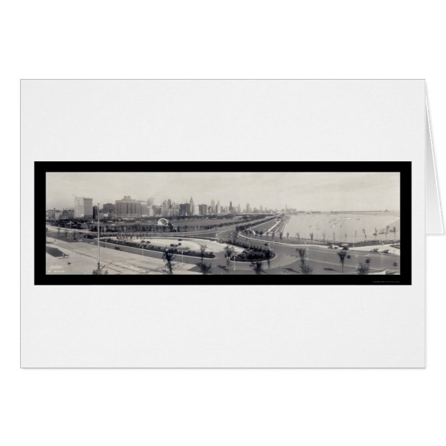 Photo 1938 de bord du lac de Chicago (Devant horizontal)