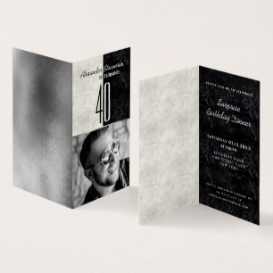 Photo 40e anniversaire Noir et Marbre blanc