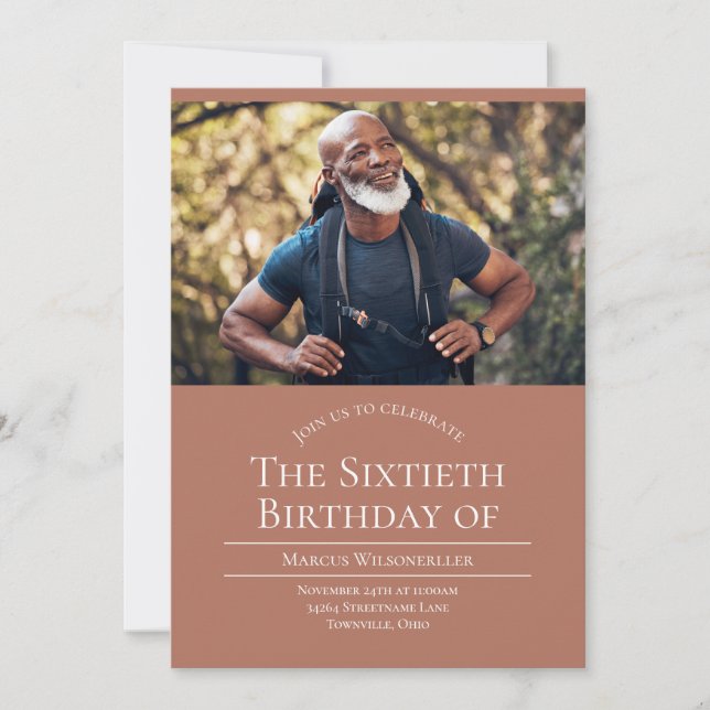 Photo 60 Invitation d'anniversaire (Devant)