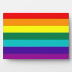 Photo 7 bandes Arc-en-ciel Plaque Gay pride