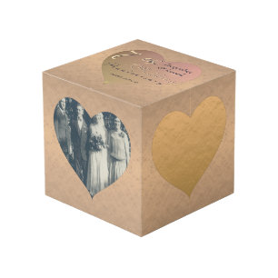 Photo 7e anniversaire du Mariage Coeurs de cuivre Cube p