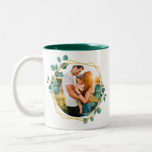 Photo à deux faces Cadre Floral Café Mug