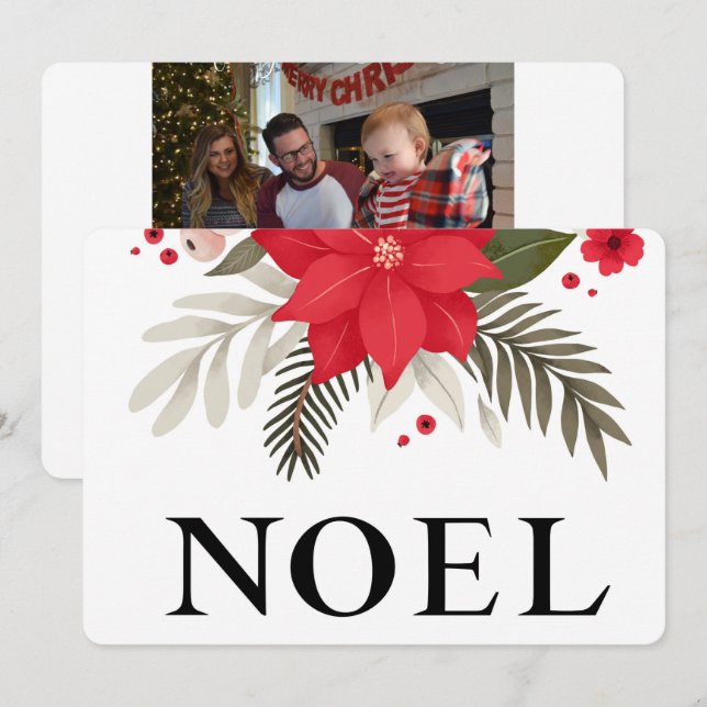 Photo à deux faces NOEL Noël Carte de Noël (Devant / Derrière)