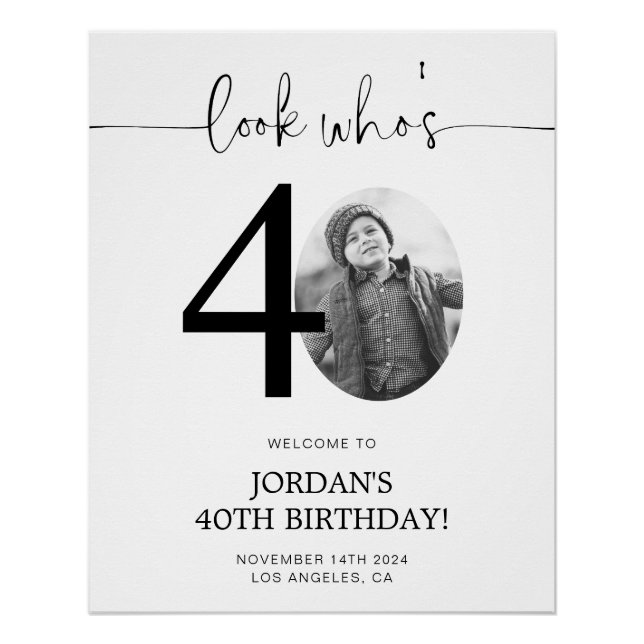 Photo Affiche de bienvenue de 40e anniversaire | R (Devant)