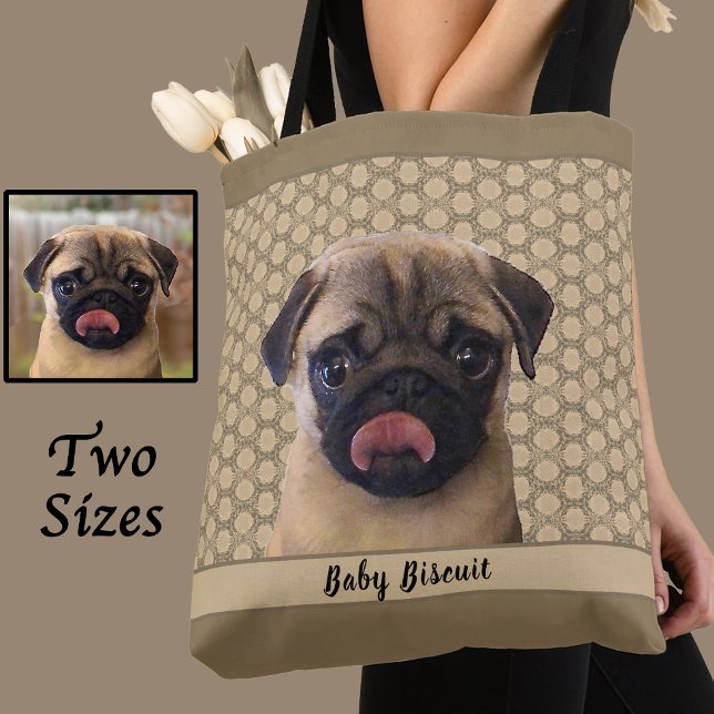  Photo and Name Custom Pet Portrait for Dog Lovers Tasche (Von Creator hochgeladen)