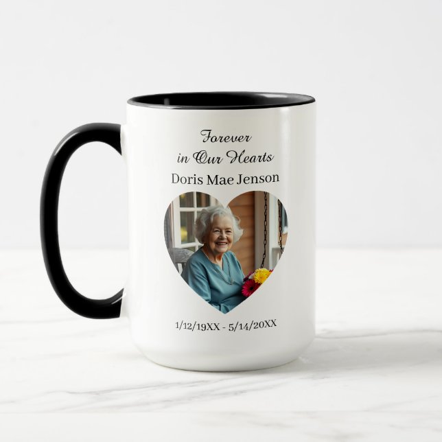 Photo and Poem Sentimental Memorial Tasse (Links)