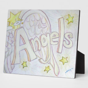 Photo Angels Inspirational Word Peinture Poème Plaque