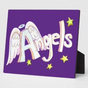Photo Angels Inspirational Word Peinture Poème Plaque