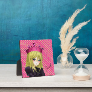 Photo Anime Girl avec plaque de couronne rose