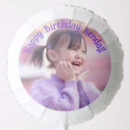 Photo Anniversaire Ballons violet Modèle de texte