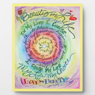 Photo Arc-en-ciel Cancer Poème Affirmation Art Plaque