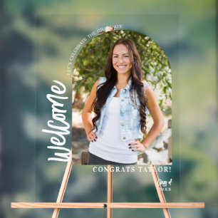 Photo Arc Moderne Elegant Grad Party Bienvenue