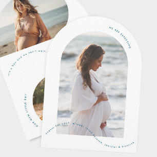 photo arche bébé bleu grossesse faire-part