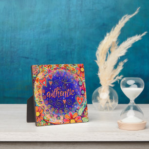 Photo "Authentic" UN MOT Plaque d'Inspirivity