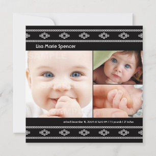 Photo Baby Black Bandhini Faire-part de naissance