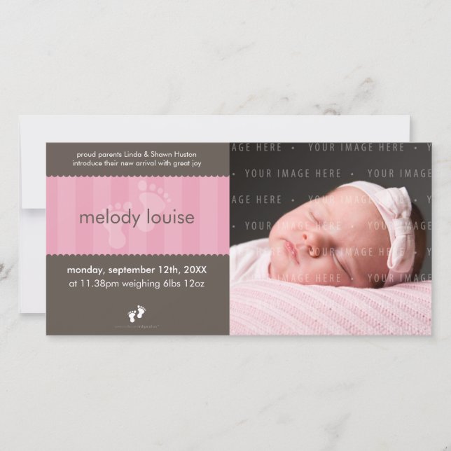 PHOTO BABY FAIRE-PART :: happy pieds 1L (Devant)