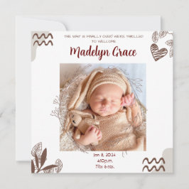 PHOTO BABY FAIRE-PART - PERSONNALISABLE