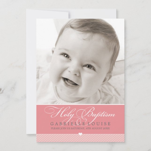 PHOTO BAPTISM INVITATION :: beau type 1 (Devant)