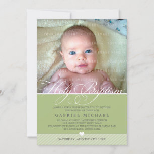 PHOTO BAPTISM INVITATION :: charmant type 3